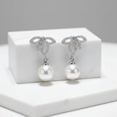 CUBIC ZIRCONIA COLLECTION - CRYSTAL ALLURE EARRINGS - CZER694 SILVER