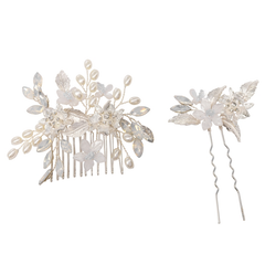 ATHENA COLLECTION - EXQUISITE COMB SET - HC266 SILVER