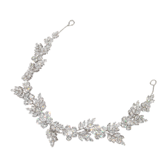CUBIC ZIRCONIA COLLECTION - RADIANCE HAIR VINE - HP221 SILVER