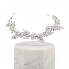 CUBIC ZIRCONIA COLLECTION - RADIANCE HAIR VINE - HP221 SILVER