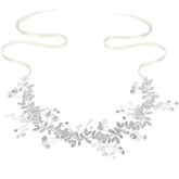 ATHENA COLLECTION - CRYSTAL SPARKLE HAIR VINE - HP237 SILVER