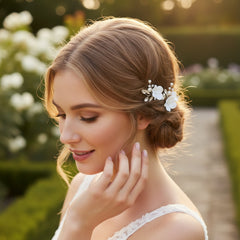 ATHENA COLLECTION - FLORAL ROMANCE HAIR PIN SET - PIN 69 SILVER