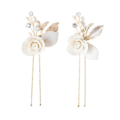 ATHENA COLLECTION - GLAM ROSE HAIR PINS - (PAIR) PIN64 GOLD