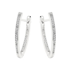 CUBIC ZIRCONIA COLLECTION - ETERNAL CRYSTAL EARRINGS - CZER698 SILVER