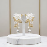 ATHENA COLLECTION - DECADENT GOLD VINE EARRINGS - CZER703 GOLD