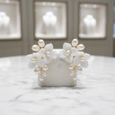 ATHENA COLLECTION - TIMELESS ELEGANCE PEARL EARRINGS - CZER704 GOLD
