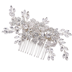 ATHENA COLLECTION - GLAM STARLET HAIR COMB - HC271 SILVER
