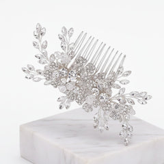 ATHENA COLLECTION - GLAM STARLET HAIR COMB - HC271 SILVER