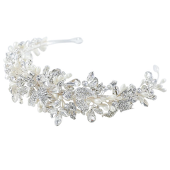 SASSB COLLECTION - VINTAGE HEIRLOOM HEADPIECE - AHB157 SILVER