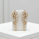 CUBIC ZIRCONIA COLLECTION - HOLLYWOOD GLAM EARRINGS - CZER708 GOLD