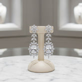 CUBIC ZIRCONIA COLLECTION - SILVER SCREEN STARLET EARRINGS - CZER711 SILVER