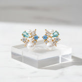 CUBIC ZIRCONIA COLLECTION - LUXE GEM EARRINGS - CZER712 MULTI