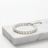 ATHENA COLLECTION - CHIC PEARL BRACELET - BR145 SILVER