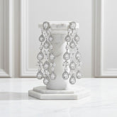 CUBIC ZIRCONIA COLLECTION - STARLET GLAM EARRINGS - CZER719 SILVER