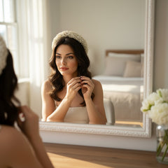 ATHENA COLLECTION - STARLET PEARL HEADBAND - AHB168 SILVER