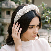 ATHENA COLLECTION - STARLET PEARL HEADBAND - AHB168 SILVER