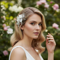 ATHENA COLLECTION - FOREVER ROSE HAIR COMB - HC256 SILVER