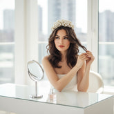 ATHENA COLLECTION - PEARL CLUSTER HEADBAND - AHB169 GOLD