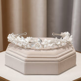 ATHENA COLLECTION - FLORAL VINE HEADBAND - AHB171 SILVER