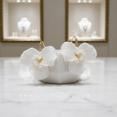 ATHENA COLLECTION - DIVINE FLOWER EARRINGS - CZER725 GOLD