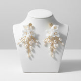 ATHENA COLLECTION - PEARLS OF ELEGANCE EARRINGS - CZER726 GOLD