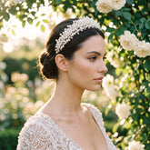 ATHENA COLLECTION - LUSH PEARL HEADBAND - AHB172 SILVER