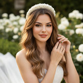 ATHENA COLLECTION - ENCHANTED PEARL HEADBAND - AHB173 IVORY