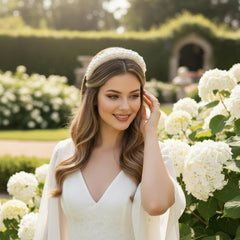 ATHENA COLLECTION - ENCHANTED PEARL HEADBAND - AHB173 IVORY
