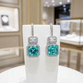 CUBIC ZIRCONIA COLLECTION - STARLET GEM EARRINGS - CZER730 AQUA