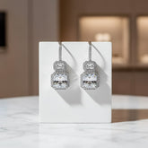 CUBIC ZIRCONIA COLLECTION - STARLET GEM EARRINGS - CZER730 SILVER