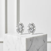 CUBIC ZIRCONIA COLLECTION - CRYSTALLURE STUD EARRINGS - CZER733 SILVER