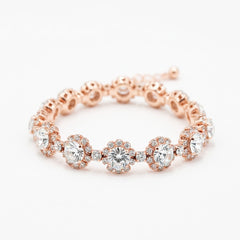 ATHENA COLLECTION - DAINTY CRYSTAL BRACELET - BR150 ROSE GOLD
