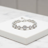 ATHENA COLLECTION - DAINTY CRYSTAL BRACELET - BR150 SILVER