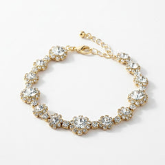 ATHENA COLLECTION - DAINTY CRYSTAL BRACELET - BR150 GOLD
