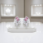 CUBIC ZIRCONIA COLLECTION - STARLET DAZZLE EARRINGS - CZER737 PINK