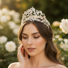 CUBIC ZIRCONIA COLLECTION- CATHERINE INSPIRED HEADPIECE - AHB175 SILVER