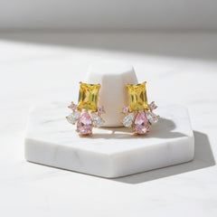 CUBIC ZIRCONIA COLLECTION - SPARKLE GEM EARRINGS - CZER746