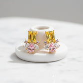 CUBIC ZIRCONIA COLLECTION - SPARKLE GEM EARRINGS - CZER746