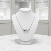 CUBIC ZIRCONIA COLLECTION - CHIC HEART NECKLACE - CZNK200 - 925 SILVER