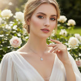 CUBIC ZIRCONIA COLLECTION - CRYSTAL CHIC NECKLACE - CZNK201 SILVER