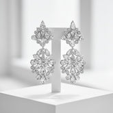 ATHENA COLLECTION - STARLET EXTRAVAGANCE EARRINGS - CZER758 SILVER