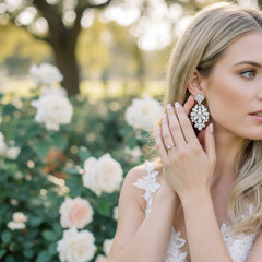 ATHENA COLLECTION - STARLET EXTRAVAGANCE EARRINGS - CZER758 SILVER
