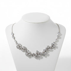 CUBIC ZIRCONIA COLLECTION - STARLET DAZZLE ADJUSTABLE NECKLACE - CZNK213