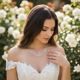 CUBIC ZIRCONIA COLLECTION - STARLET DAZZLE ADJUSTABLE NECKLACE - CZNK213