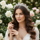 CUBIC ZIRCONIA COLLECTION - SILVER SIREN HEADPIECE - AHB183 SILVER