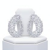 CUBIC ZIRCONIA COLLECTION - HOLLYWOOD STARLET EARRINGS - CZER759 SILVER