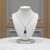 CUBIC ZIRCONIA COLLECTION - CRYSTAL SHIMMER NECKLACE - SAPPHIRE CZNK216