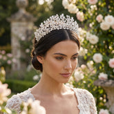 ATHENA COLLECTION - CRYSTALLURE HANDMADE TIARA - AHB185 SILVER