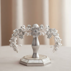ATHENA COLLECTION - EXQUISITE GARLAND HEADBAND - AHB186 SILVER