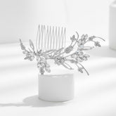 ATHENA COLLECTION - VINTAGE CHIC HAIR COMB - HC282 SILVER